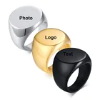 Кольца из нержавейки для Для мужчин 20 мм тяжелый штамп с печаткой кольца Blanks футболки для девочек большой Для женщин Для мужчин обручальное кольцо, пользовательские лазерной гравировки букв домашних животных имя