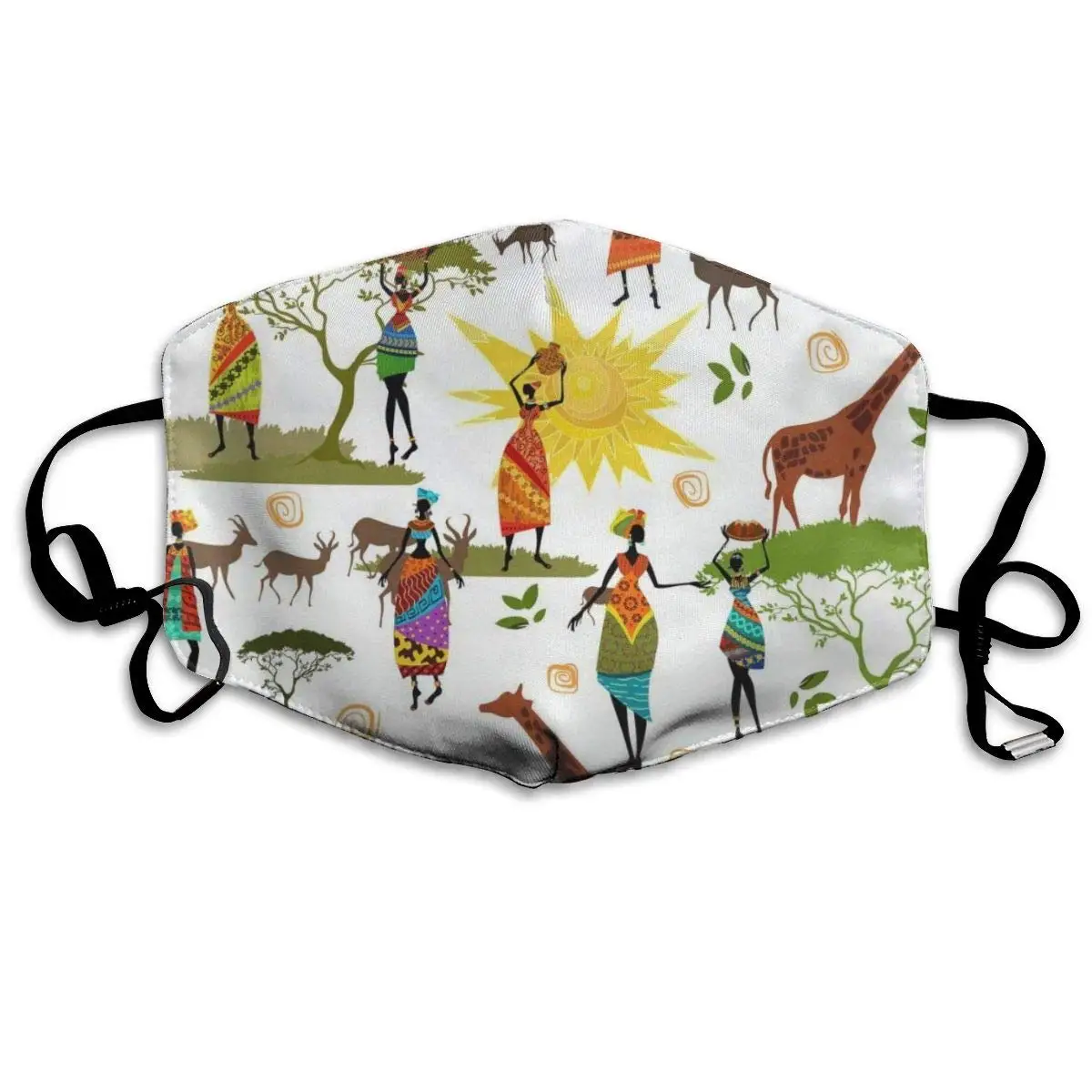 

Fashion Mask Reusable Anti Dust Face Mouth Cover Africa Art Culture Mask Warm Windproof