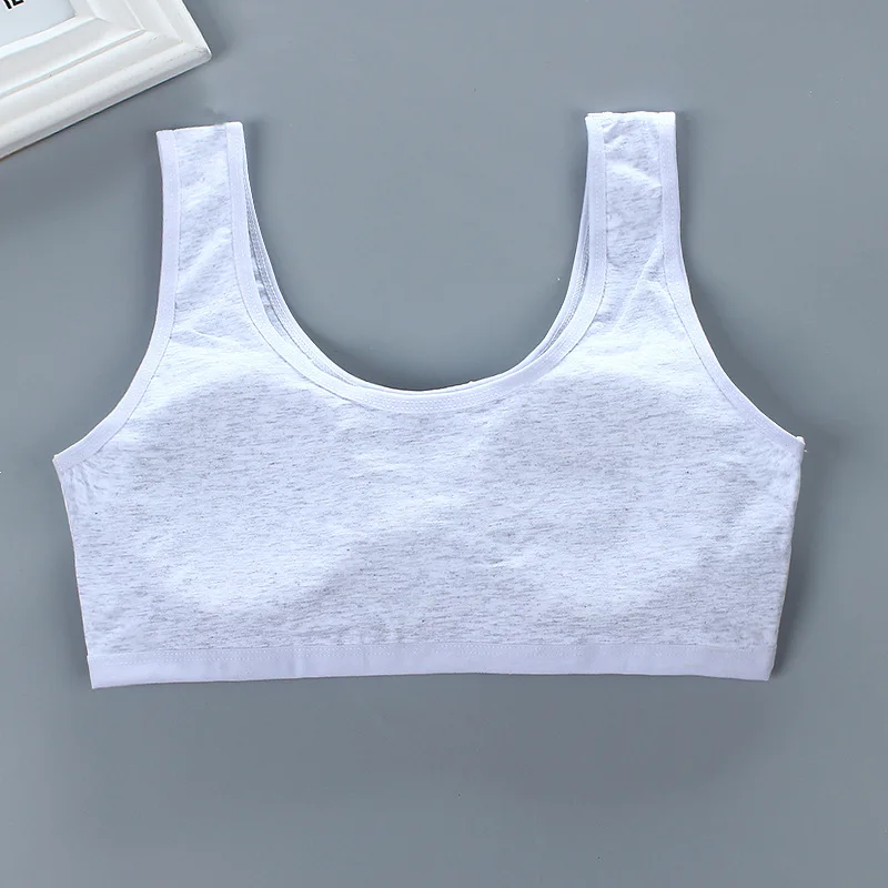 Бюстгальтер для девочек подростковый развивающий жилет кружевное хлопковое