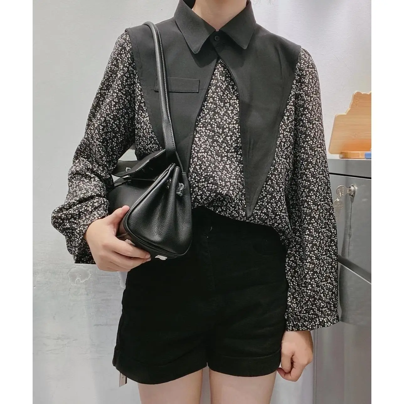

2021 Spring Autumn Women Shirt Turn Down Collar Vintage Floral Print Blouse Long Sleeve Chic Office Lady New Fashion Tops D04