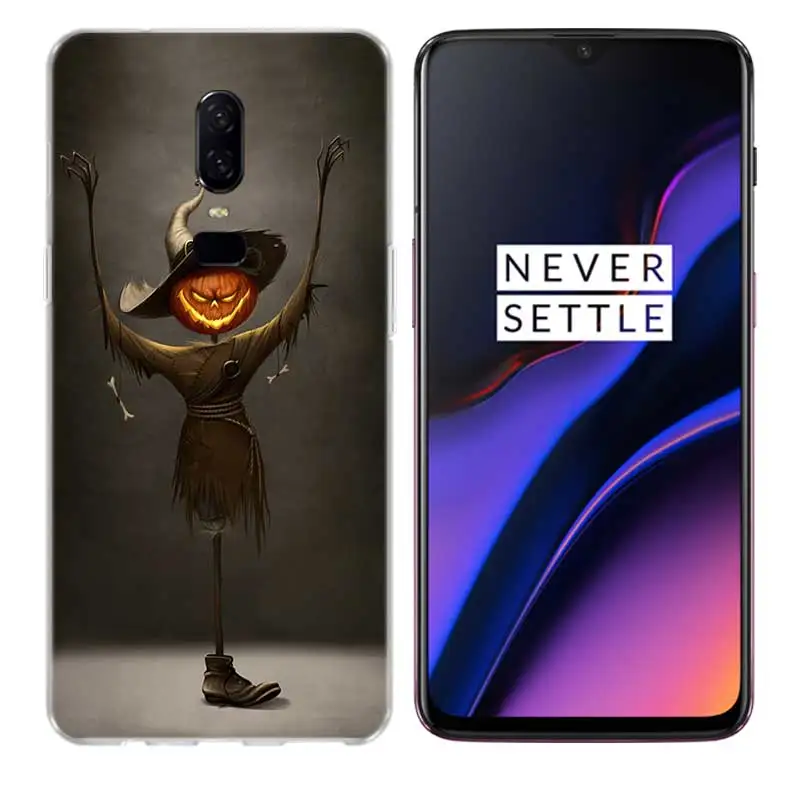 Happy Halloween Luxury Soft TPU Silicone Phone Back Case For OnePlus One Plus 7 Pro 5 5T 6T 6 Fundas Printed Cover Coque |
