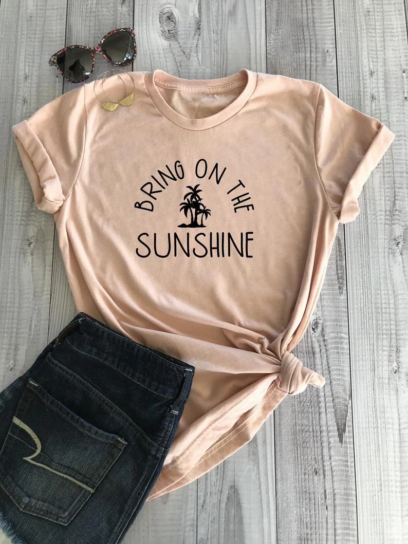 

Футболка унисекс с принтом «Bring on the Sunshine», 100% хлопок