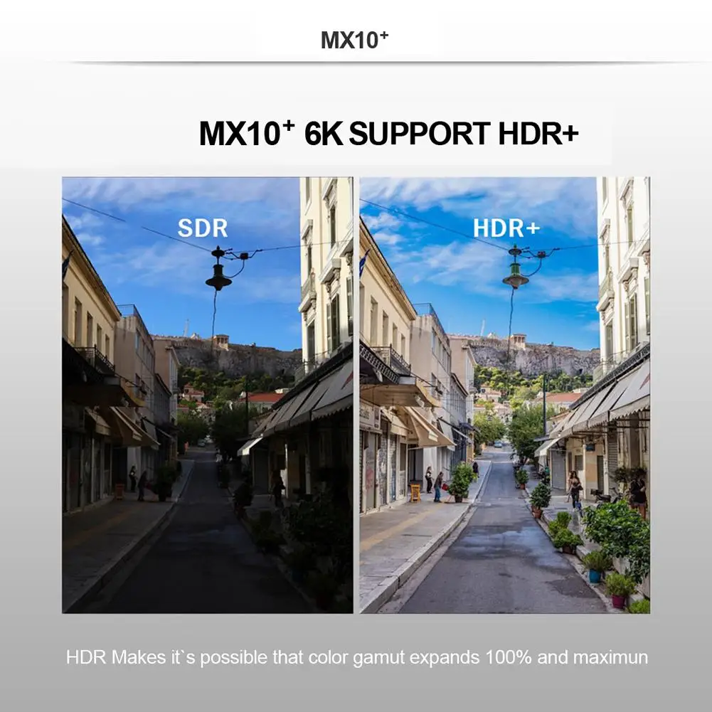 

MX10 Android 9.0 Smart TV Box High Performance Multi-Core GPU Mali T720 4GB and 32GB H6 Quad Core WiFi USB 3.0 6K Media Player