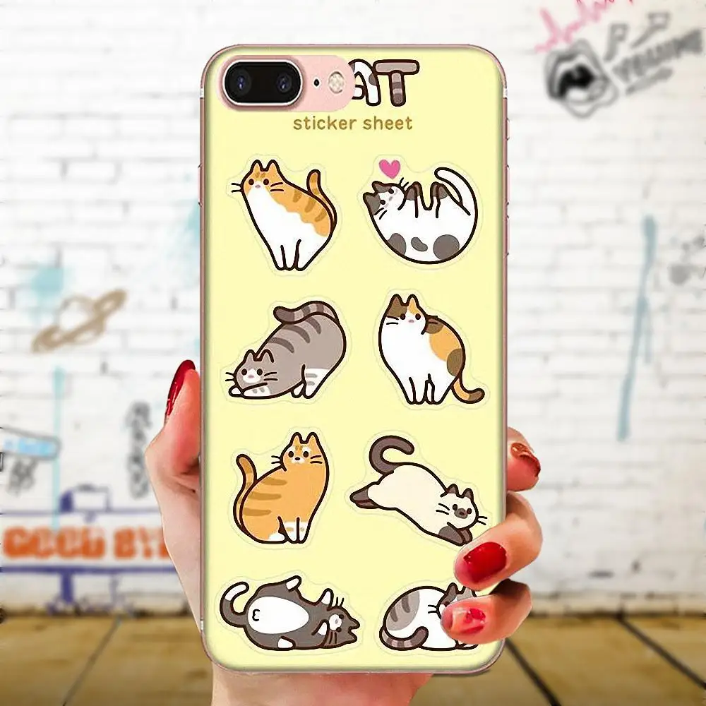 Жесткий чехол для телефона с рисунком милой забавной кошки Huawei Honor 4C 5A 5C 5X 6 6A 6X 7 7A 7C