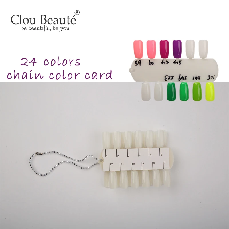 Clou Beaute 24 типса 2 шт Типсы для демонстрации лаков ногтей маникюра модные