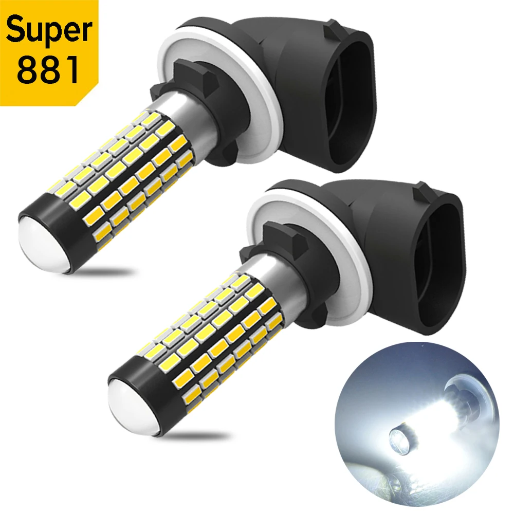 

2Pcs 881 H27 880 H1 H3 LED Bulb Fog Lights for Kia Sportage Rio 3 Soul Ceed Optima Sorento Cerato Auto Driving Lamp DRL 6000K