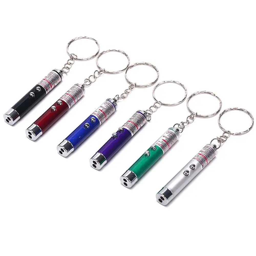 2 в 1 красная указка 5 мВт мини брелок обучающая Интерактивная с белсветильник