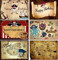 pirate photography backdrops birthday party treasure ship coins poster baby portrait photo backgrounds photo studio photozone