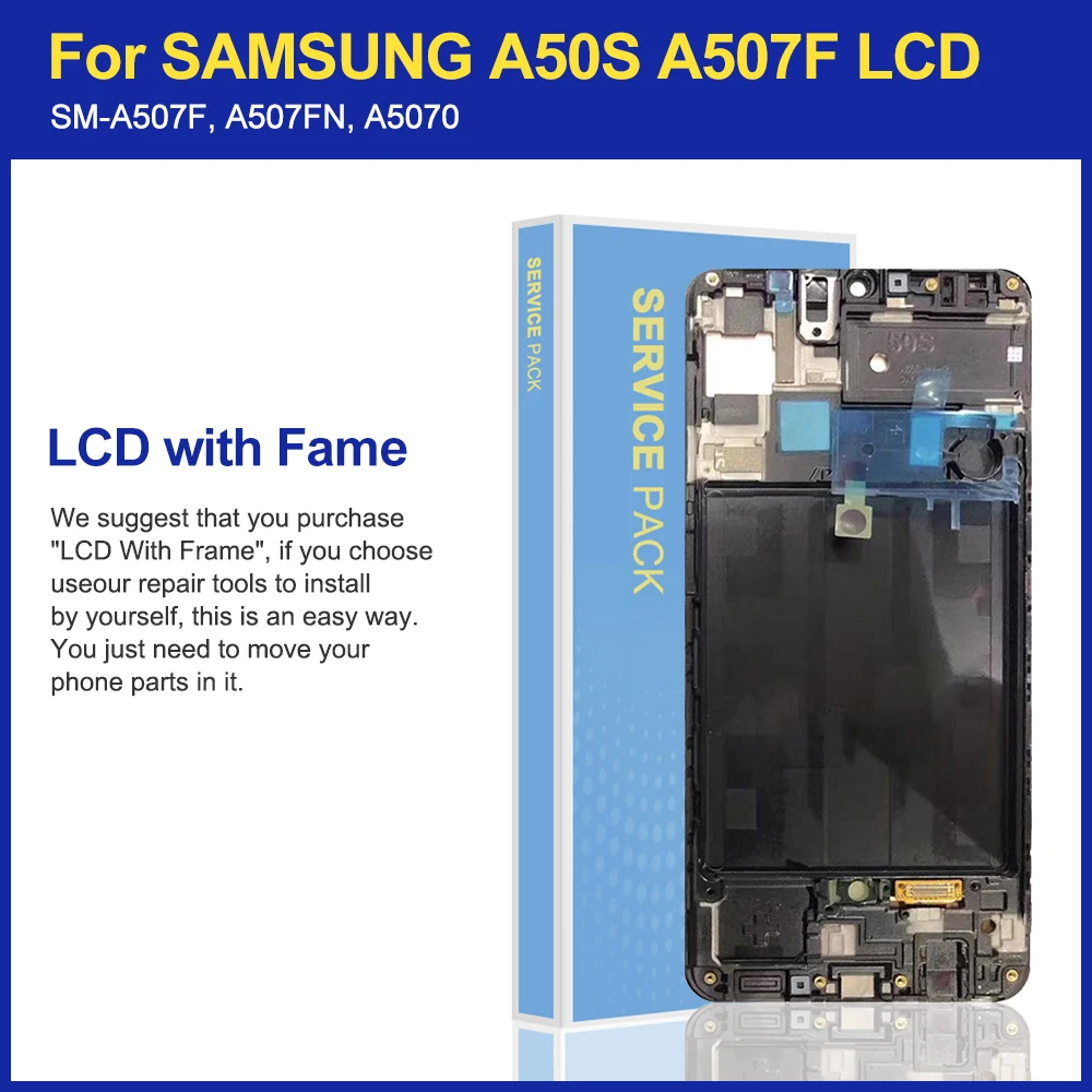 Сменный ЖК экран для Samsung Galaxy A50s A50S 2019 A507 A507F A507FD|Экраны мобильных телефонов| |