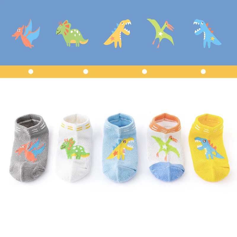 

5Pairs/lot Baby Socks Summer Mesh Cotton Children Kids Socks Cute Girls Cartoon Animal Infant Socks Baby Clothes Accessories