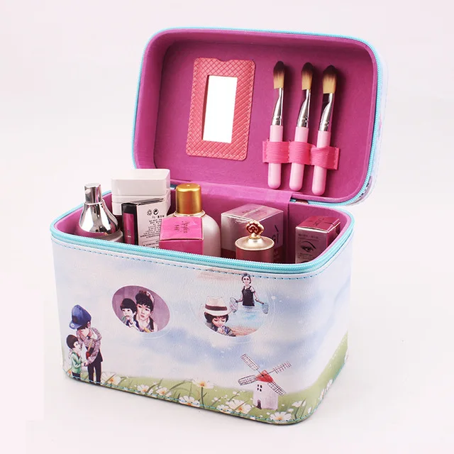 Женская косметичка с милым рисунком железной башни профессиональная