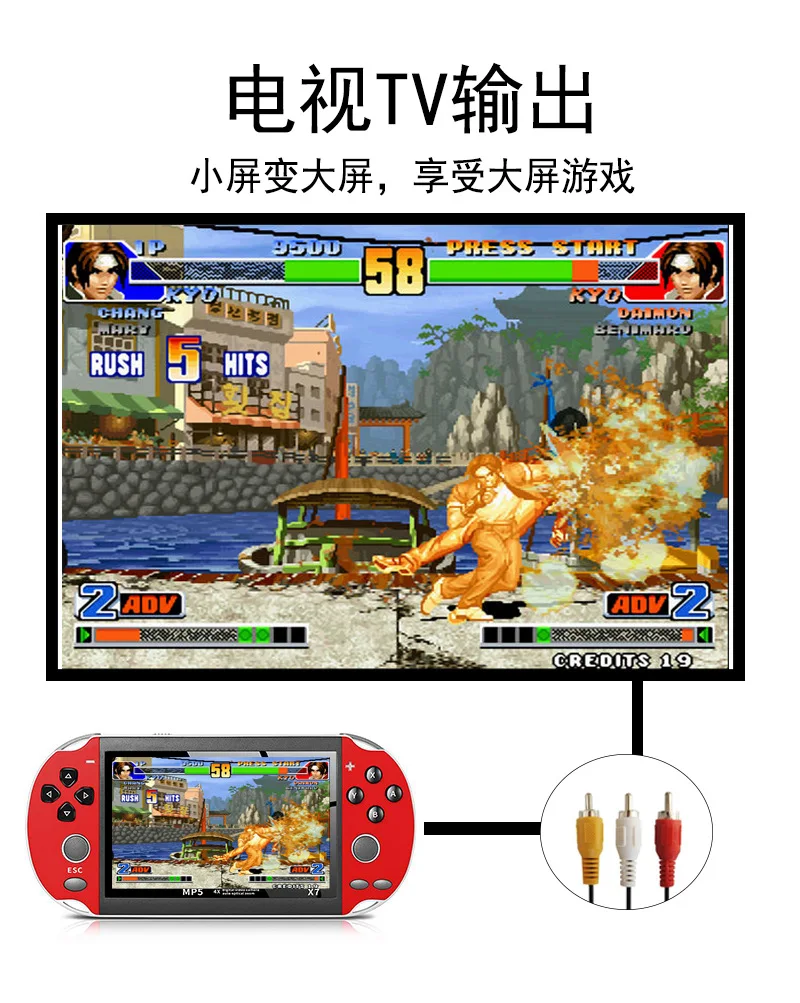 X7 Ретро игровой Набор для psp двойной рокер игровой автомат 4,3 дюймов Большой экран 64 бит 8 г памяти GBA с Bulit в 200 игр