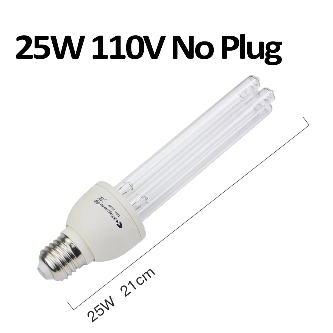 25W 110V No Plug UVC светодиодный E27 ультрафиолетовая озоновая бактерицидный свет 220 в 110 В бактерицидная кварцевая лампа бактерицидный клещ для дома и ванной комнаты - Мощность в ваттах: 25W 110V No Plug