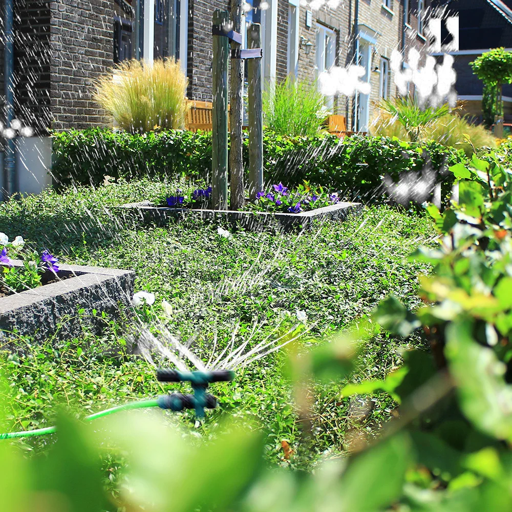 

Lawn Sprinkler Auto Rotary Sprinkler 360 Rotating Sprinkler with Adjustable Nozzle Irrigation Tool for Watering Garden Lawn