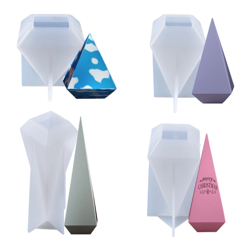 

Square Cone Epoxy Resin Mold Jewelry Pendant Casting Silicone Mould DIY Crafts Ornaments Decorations Making Tool