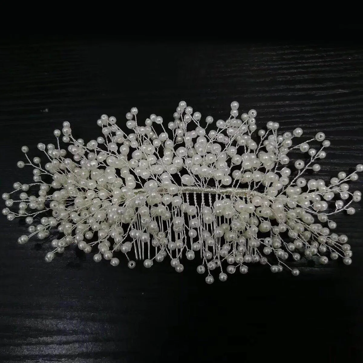 

CC Hair Comb Wedding Accessories for Women Engagement Jewelry Bridal Hairwear Pearl Headdress 100% Handmade Headpiece Combs M240