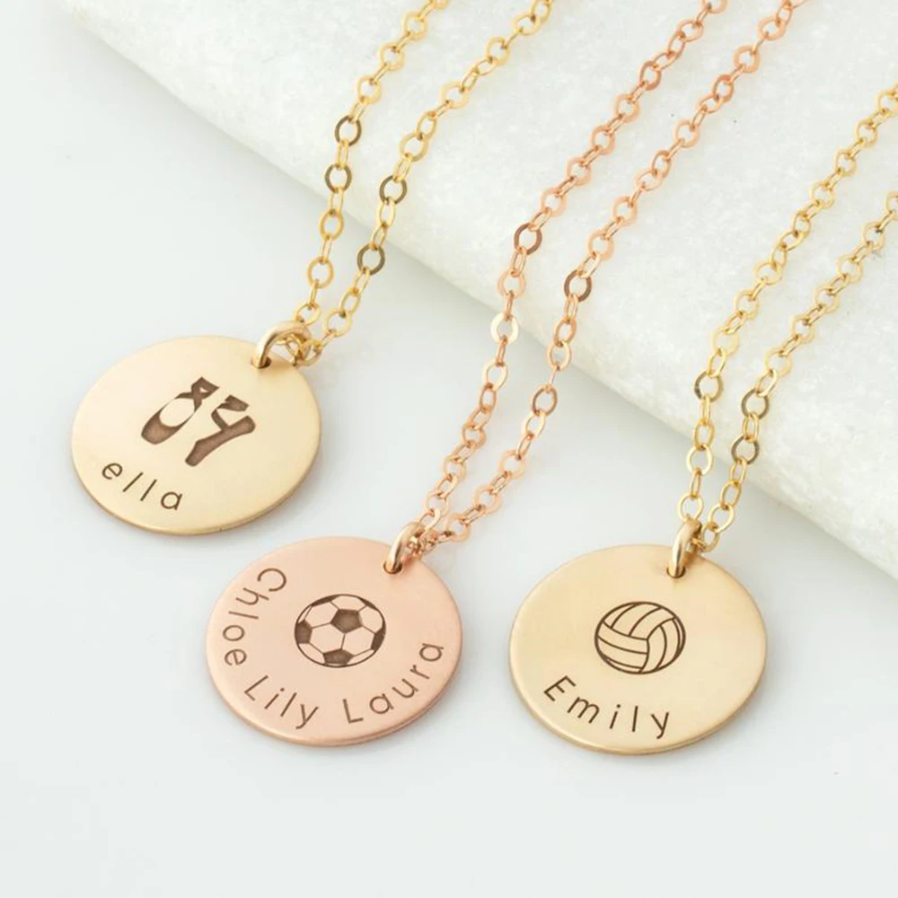 FYW персонализированные спортивные танцевальные значки ожерелье на заказ круглый