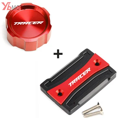 Front and Rear Red Для Yamaha TRACER 900 700 GT 900GT TRACER MT09 MT07 MT 09 MT 07 передний и задний тормозной цилиндр для жидкости главный резервуар Крышка крышки - Цвет: Front and Rear Red