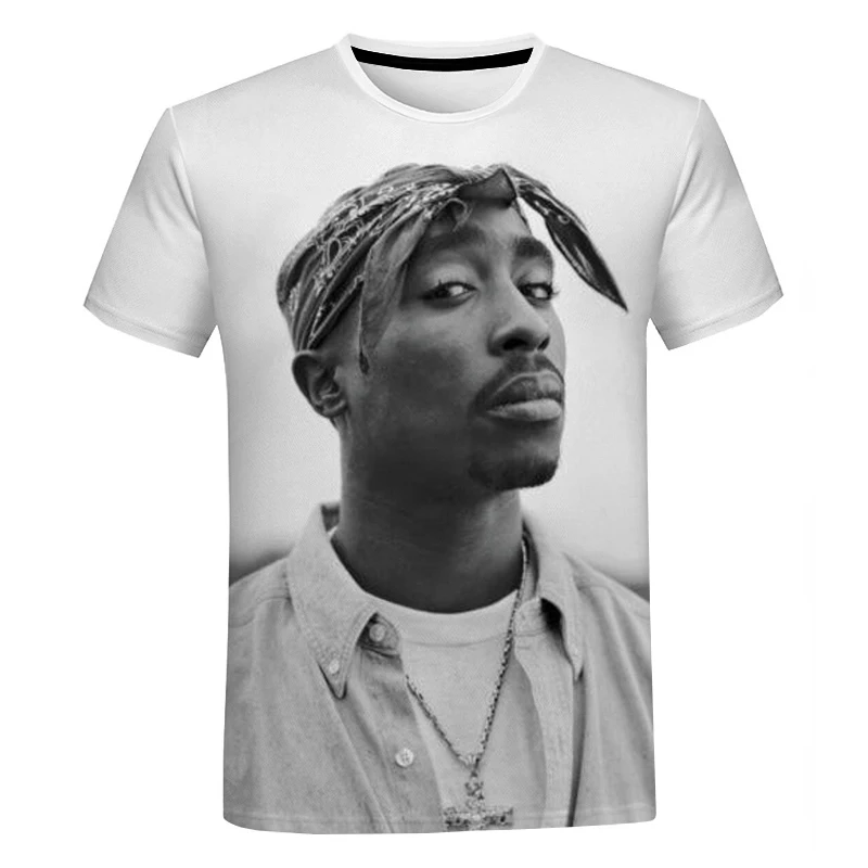 2Pac & Nipsey Hussle 3D принтом Футболка для мужчин и женщин Летняя повседневная одежда в