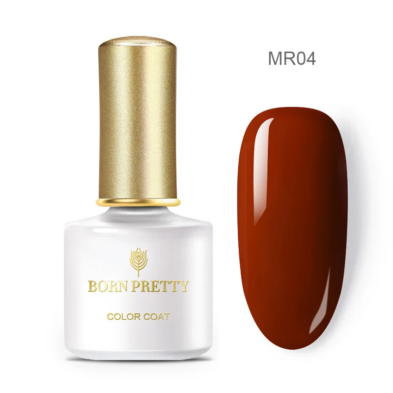 MR04 BORN PRETTY чистый цветной гель для ногтей, лак для ногтей, цветной лак для ногтей, отмачиваемый УФ светодиодный Гель-лак, базовое верхнее покрытие, 6 мл для маникюра своими руками - Цвет: MR04