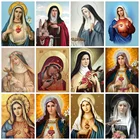 HUACAN алмазная живопись, Дева Мария, алмазная вышивка, икона, мозаика, вышивка крестиком, домашний декор, настенная наклейка