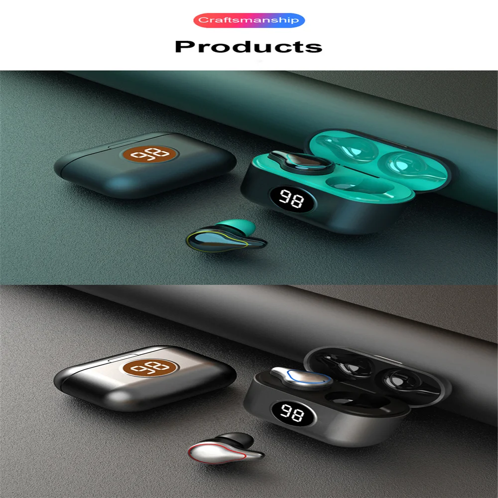 

SE16s Sports Headset 5.0 Smart Digital Display LED Charging Compartment Tws Wireless Bluetooth Headset Universal Type