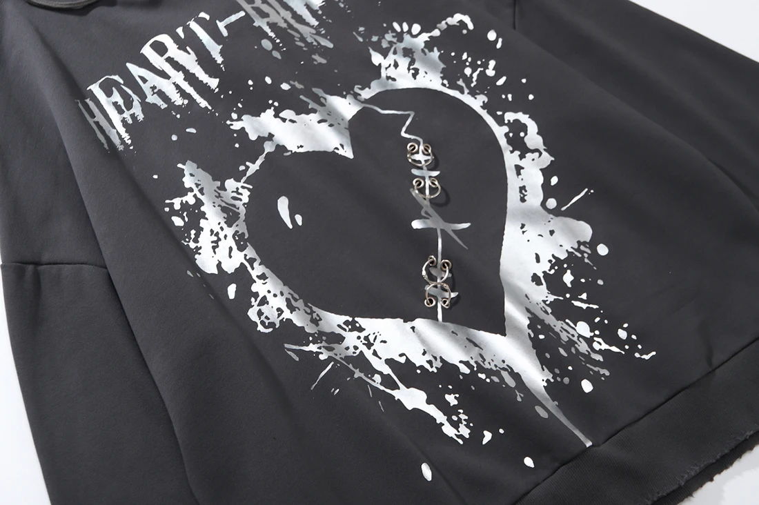 

ATSUNNY Love printing Streetwear Vintage Retro Japanese Style Harajuku Sweatshirt Anime Girl Knitted Sweatshier Hoodie Pullover