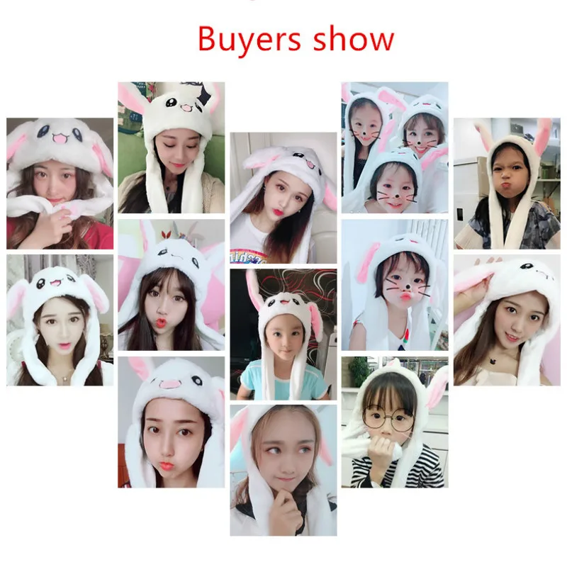 Единорог вечерние милые Мультяшные плюшевые игрушки шапка с подвижными ушами