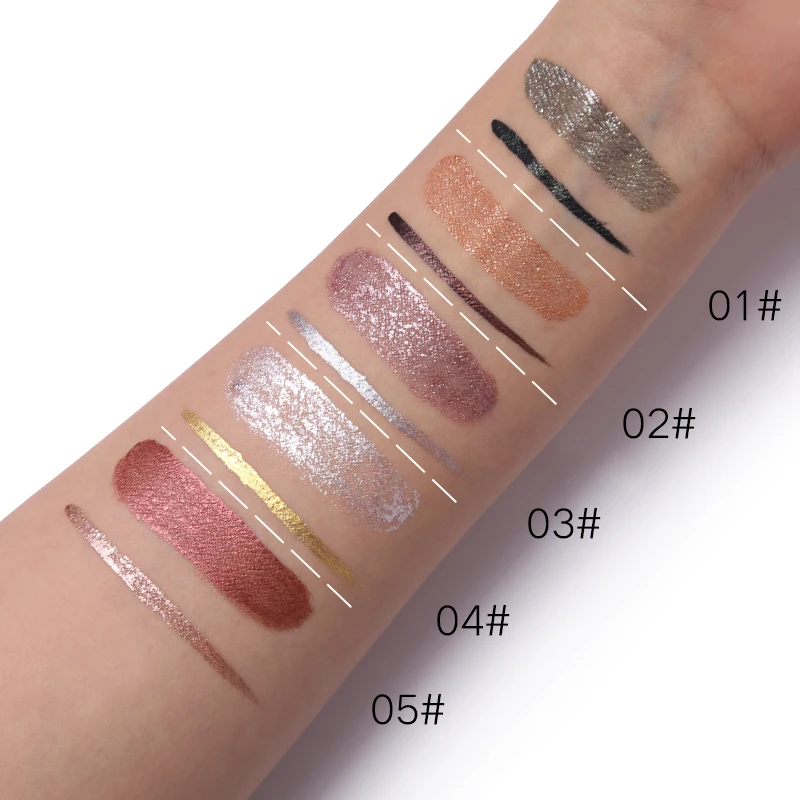 Музыкальный цветок фирменные жидкие тени для век + подводка глаз набор макияжа