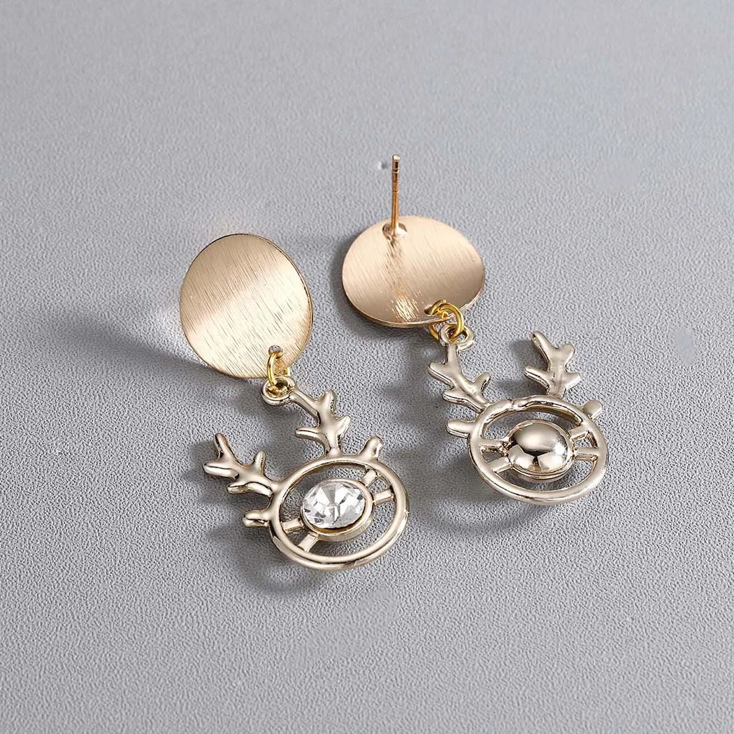 Kinitial Модные Винтажные золотые серьги-капли в виде рога животных для женщин и