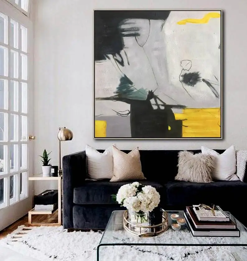 

Large Oil Painting Abstract Painting Modern Painting Extra Large Wall Art Hostel Decor Film for Wall No Frame Decorative Canvas