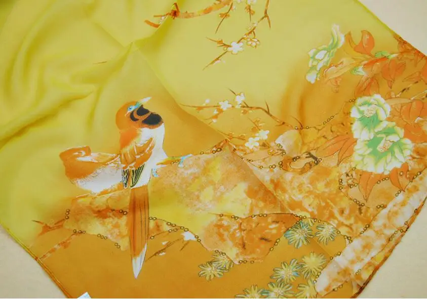 Женский шифоновый шарф Skarf в китайском стиле хиджаб хит продаж шали с цветочным и