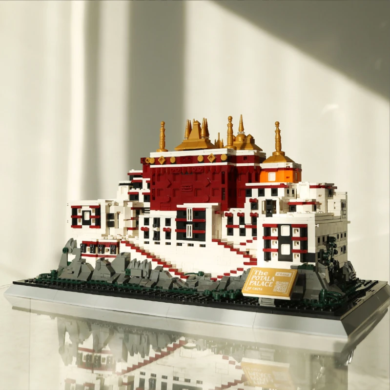 

1464 PCS The Potala Palace Architecture In China Famous Architecture microparticles Building Blocks Bricks Children's Toys