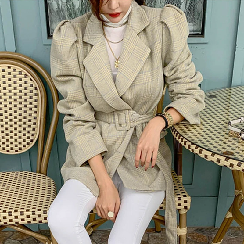 BGTEEVER зимние Утепленные двубортные женские шерстяные пальто 2020 Весна Зубчатый