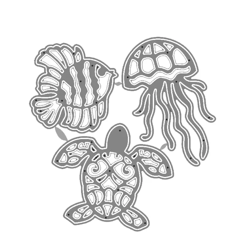 2020 новые металлические высечки и Скрапбукинг для изготовления бумаги Sea Friends