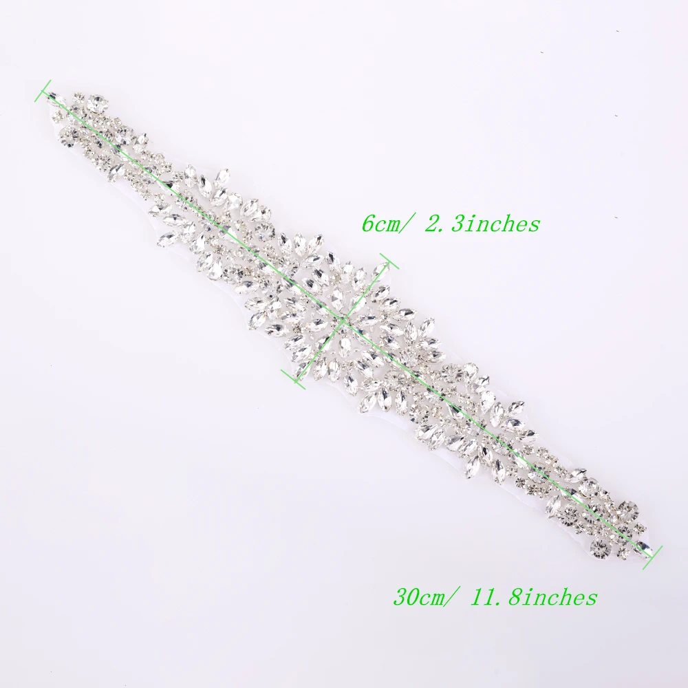 Аппликация из прозрачных бусин и страз для свадебного платья ремней шляпы