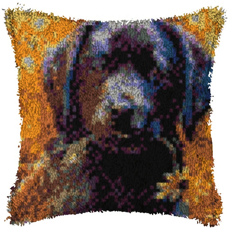 

Набор с крючком-защелкой для животных, собаки, сделайте подушку, фламинго, холст, кроше, подушку, чехол, защелка, крючок, наволочка для подушк...