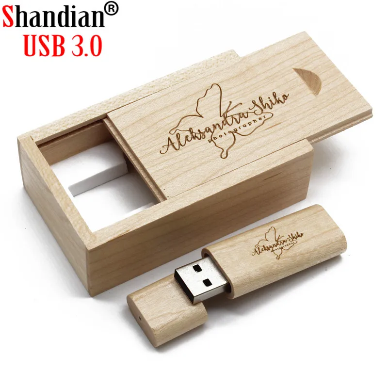 Бесплатный логотип высокого класса с деревянным Скорость USB3.0 флеш-накопитель ГБ