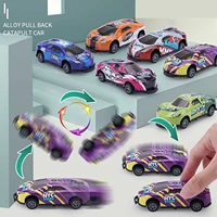 flip stunt car alloy pull back 4wd racing car model cool graffiti friction diecasting toys for kids boys children christmas gift