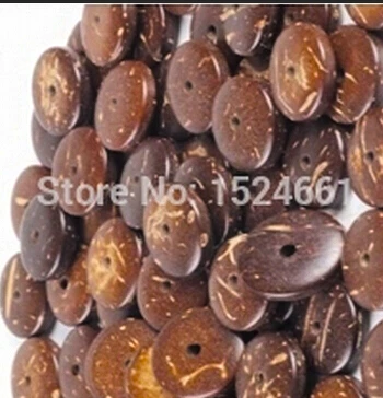 

woods Coconut Shell Spacer Beads Flat Round Coffee 12mm Dia,100PCs charms diy lot crafts spacers christmas wooden wood