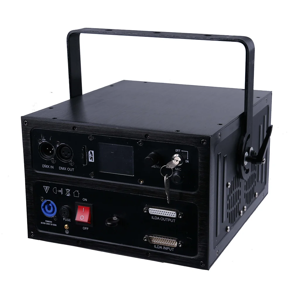 RGB 5 Вт полноцветная анимационная Лазерная фотолампа с автоматическим звуком DMX