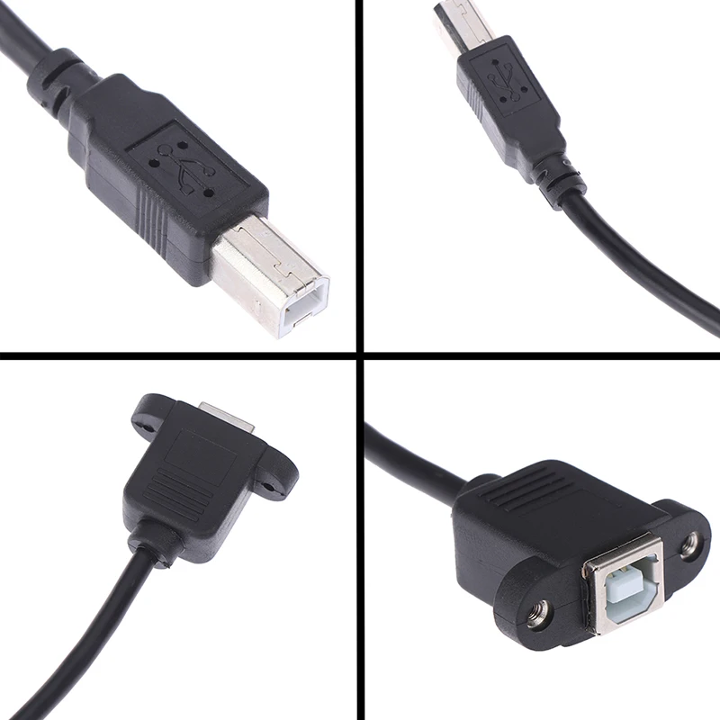 Usb-шнур для 2 0 Тип B Мужской к Женский принтер кабель-удлинитель с винт крепления