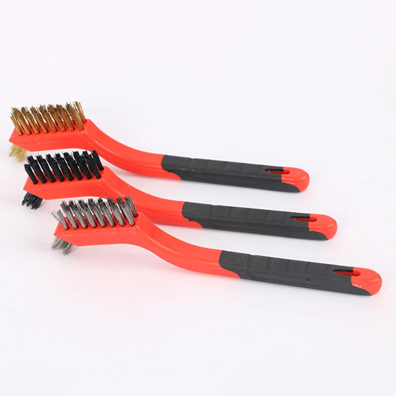 

3pcs Wire Brush Set Cleaning Brush Tool Steel Metal Brass Nylon Cleaning Polishing Rust Brush Metal Cleaning Brush Tool