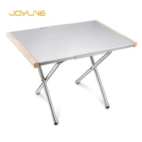 joylive portable small steel table outdoor portable storage tea picnic barbecue table camping cooking table folding table
