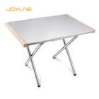 Портативный маленький стальной стол JOYLIVE, уличный портативный стол для хранения чая, пикника, барбекю, столик для кемпинга, приготовления пищи, складной стол