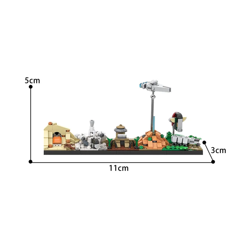 

MOC Creativity Model Desertification Film Television Scene Castle Building Spaceship Destroyer ComeTo Future Building Blocks Toy