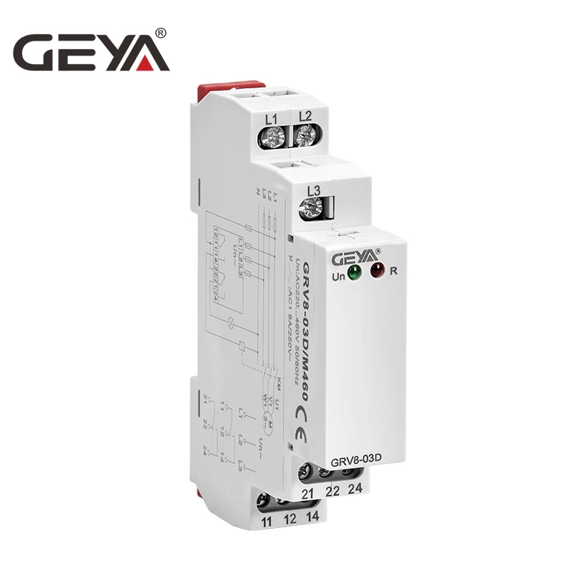 GEYA GRV8 03 реле контроля последовательности фаз и обрыва фазы защиты 8A 10A 1SPDT 2SPDT