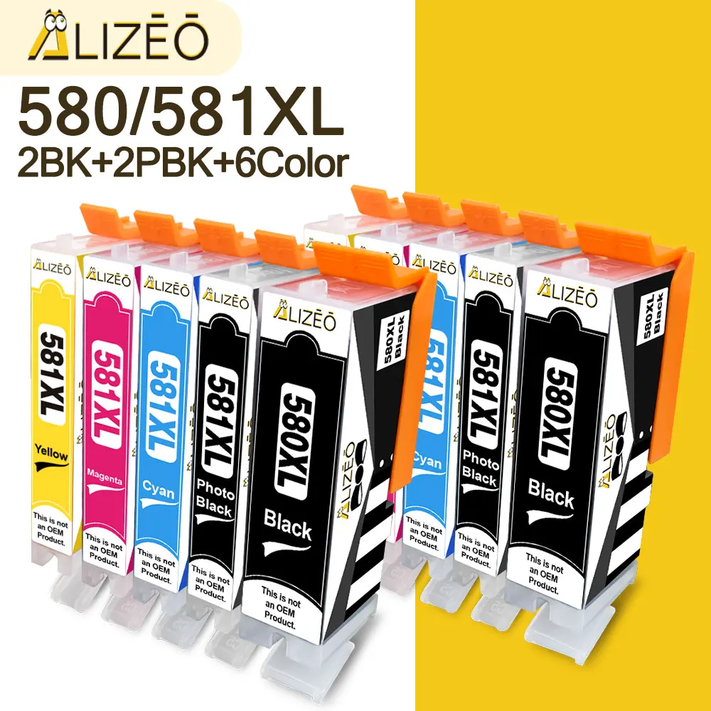 

Compatible Ink cartridges Replacement For Canon PGI-580XL CLI-581XL 580 XL 581 XL For Canon PIXMA TS6250 TS6251 TS8150 TS8151
