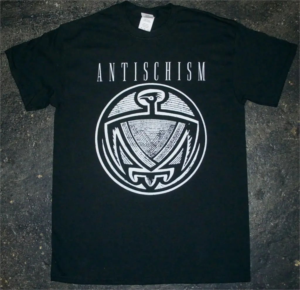 Футболка с логотипом Antischism (в стиле панк kbd crust ent rotten crass) |
