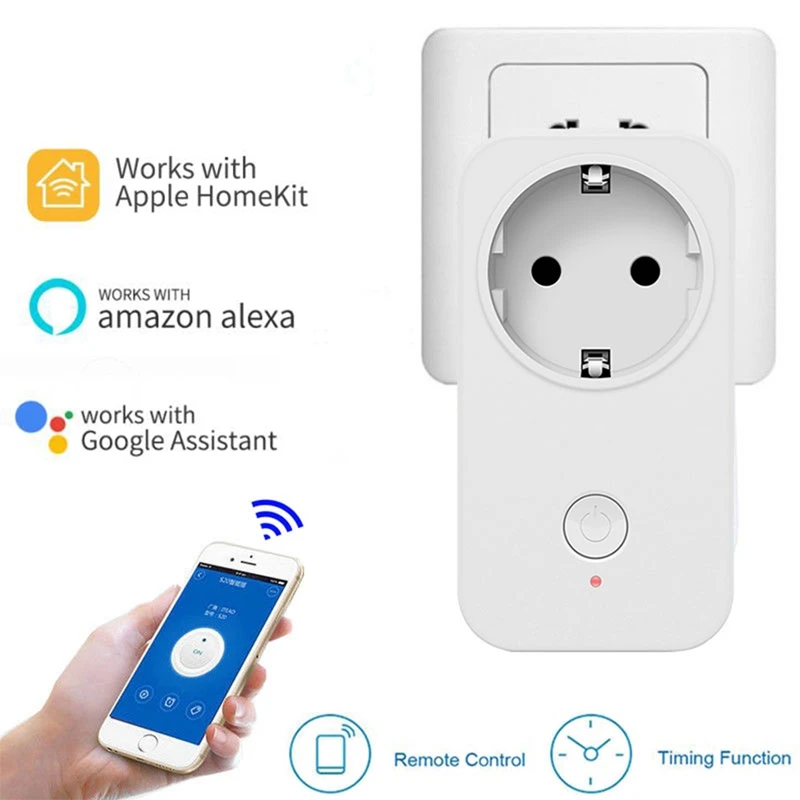 Wifi переключатель Ws2 умная розетка для Apple Homekit Alexa Google Home Eu адаптер приложение